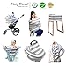 ☆ Organic Cotton ☆ Nursing Breastfeeding Cover Scarf, Baby Car Seat Canopy, Canopies, Shopping Cart, Stroller, Carseat Covers for Girls and Boys Best Multi-Use Infinity Stretchy Shawl Shower Gifts
