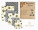 Reusable Beeswax Food Wraps Assorted 6 Pack by Eco Hive, Eco Friendly Food Wraps, Biodegradable, Sustainable Plastic Free Food Storage- Save the Planet Say Goodbye to Plastic