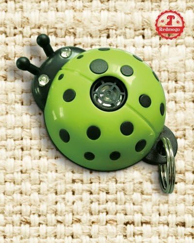 REDMOGO Ultrasonic Anti Flea Tick Mosquito Elimination Protection Portable Pest Repeller for Dog Cats Collars Controlling Insect - Ladybug Shaped (Green)