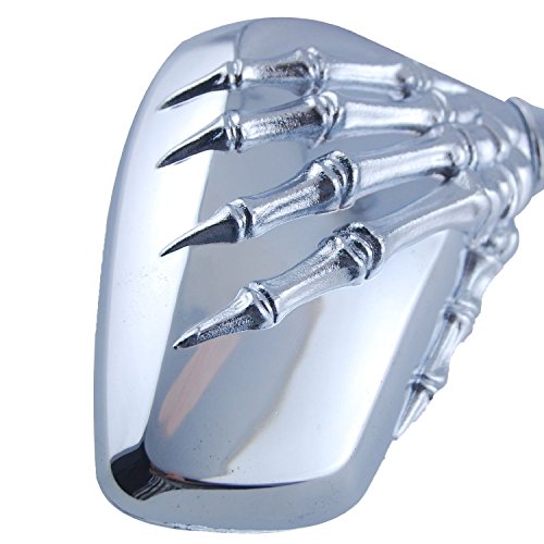 ZYHW Universal Fit 10mm 8mm Thread Bolts Chrome Plated Skull Skeleton Claw Side Mirrors For Suzuki Honda Kawasaki Yamaha Victory Motorcycle Moto Bike Cruiser Chopper