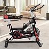 Hooseng-Exercise-Bike-Indoor-Cycling-Stationary-Bikes-Cardio-Workout-Machine-Upright-Bike-Belt-Drive-Adjustable-Resistance-Levels-with-LCD-Digital-Monitor-for-Home-Gym-Lose-Weight-Black Hooseng Aerobic Indoor Training Exercise Bike, Super-Silent Stationary Bike Cycling with LCD display, Seat Cushion…