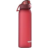 Opard 32oz Plastic Water Bottle Dishwasher Safe, Leakproof Flip-Top Lid, BPA Free Tritan, Wide Mouth Reusable Sports Water Bottle for Gym Hiking Commuting Outdoor Travel and School