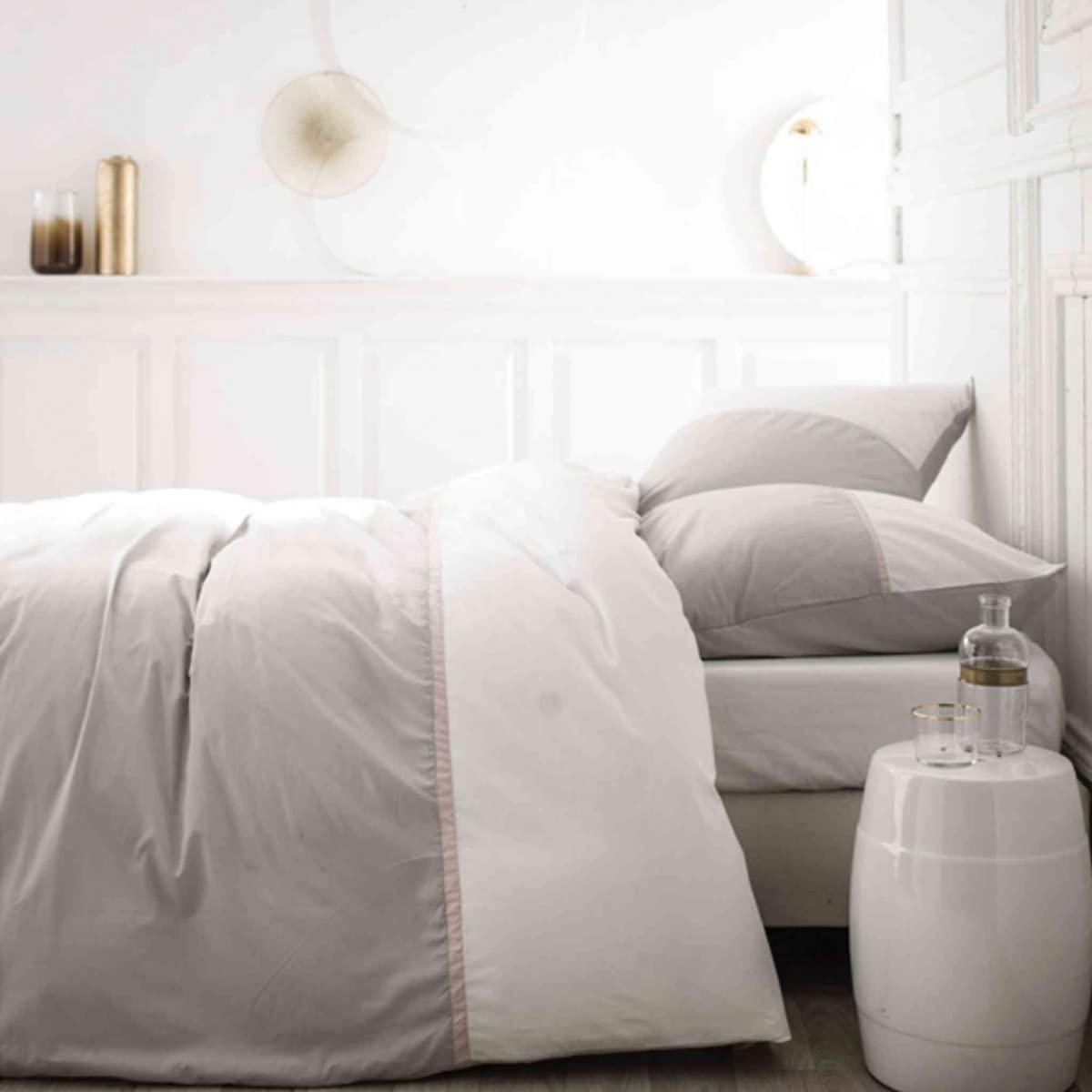 Today Duvet Cover and Pillowcases, Cotton, Gray, 240x260