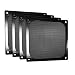 CENTERPOWER 120mm Black Ultra Fine PC Computer Fan Grills Filter Aluminum Dustproof Mesh Tool with Screws Set of 4
