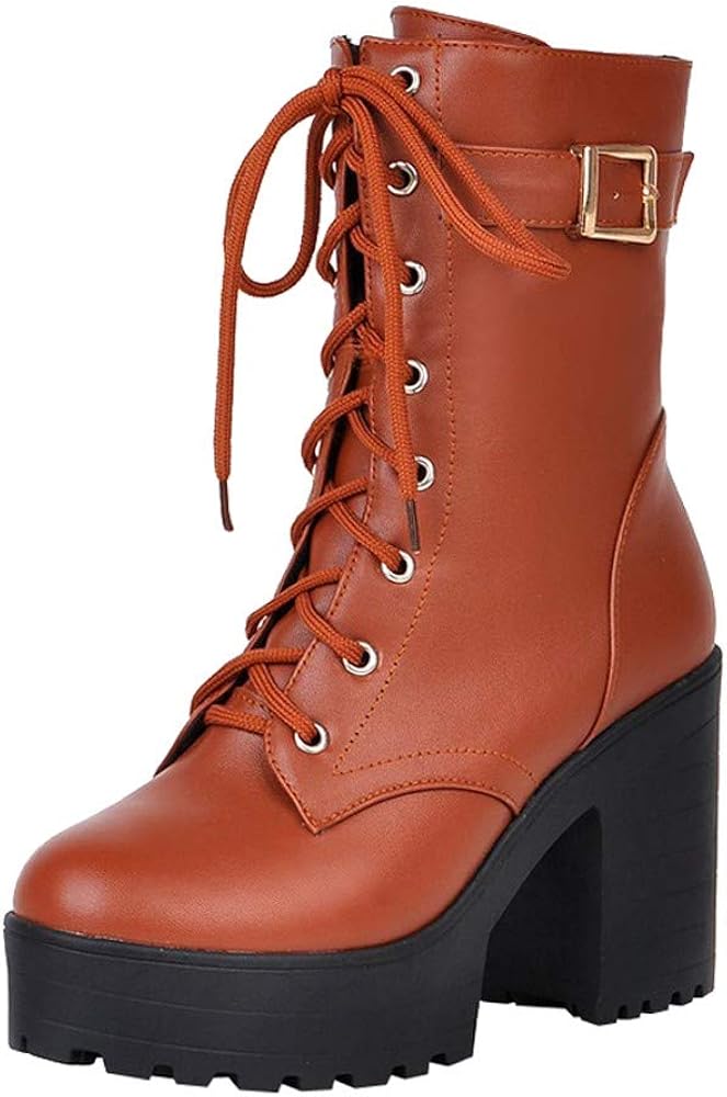 botines tipo timberland con tacon