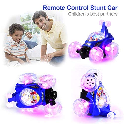 UTTORA Ferngesteuertes Auto, Kinderspielzeug für Jungen Mädchen, Dual Modi 360° Drehbarer Stunt Rennwagen LED-Lichter, USB-Kabel, Kontrollierte Schaltermusik ,Crawler,Geschenk für Jungen Mädchen