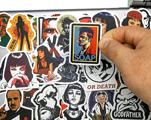 50pcs Classic Movie Fight Club Godfather Mix Graffiti Stickers for Mobile Phone Laptop Luggage Pad Case Skateboard Decal Sticker