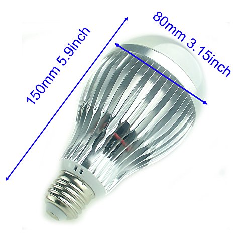 QUANS E26 12W UV Ultra Violet LED Bulb for Curing Glue, Blacklight, Fishing Aquarium, Resin Cure 3D Printer, Party Supplies, Glow in The Dark Special Effects, 180 Degree Clear Cover A25 - Thumbnail 3