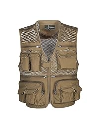 Ziker   Chaleco de malla transpirable para hombre, diseño de camuflaje, para fotógrafo, chaleco de pesca, chaqueta