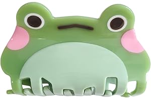 OMG DECOR Cute Small Frog Hair Clips,Cellulose Acetate Hair Clips,Big Claw Clips for Girl,Hair Accessories