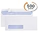 YuanKanJu 500#10 Self Seal Security Single Window Envelopes-Designed for Business Statements, Computer Printed Checks, QuickBooks Invoices - 4 1/8 X 9 1/2 - Made in The USA