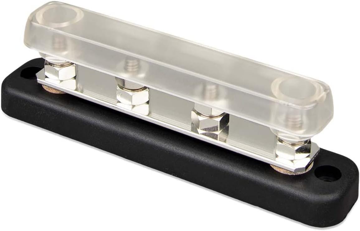 Victron Energy Busbar 150 amp 70VDC, 4 High Current Connections Terminals with Cover