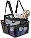 Attmu Portable Caddy with 8 Mesh Storage Pockets, Quick Dry Shower Tote Bag Oxford Hanging Toiletry and Bath Organizer for Shampoo, Conditioner, Soap and Other Bathroom Accessories, Black primary