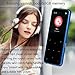 MP3 Player - HonTaseng Portable Sport Bluetooth Metal Music Player With Touch Button, Up To 60 Hours Playback Time, Lossless Sound With Voice Recorder And FM Radio, Expandable 64GB TF Card-Blue