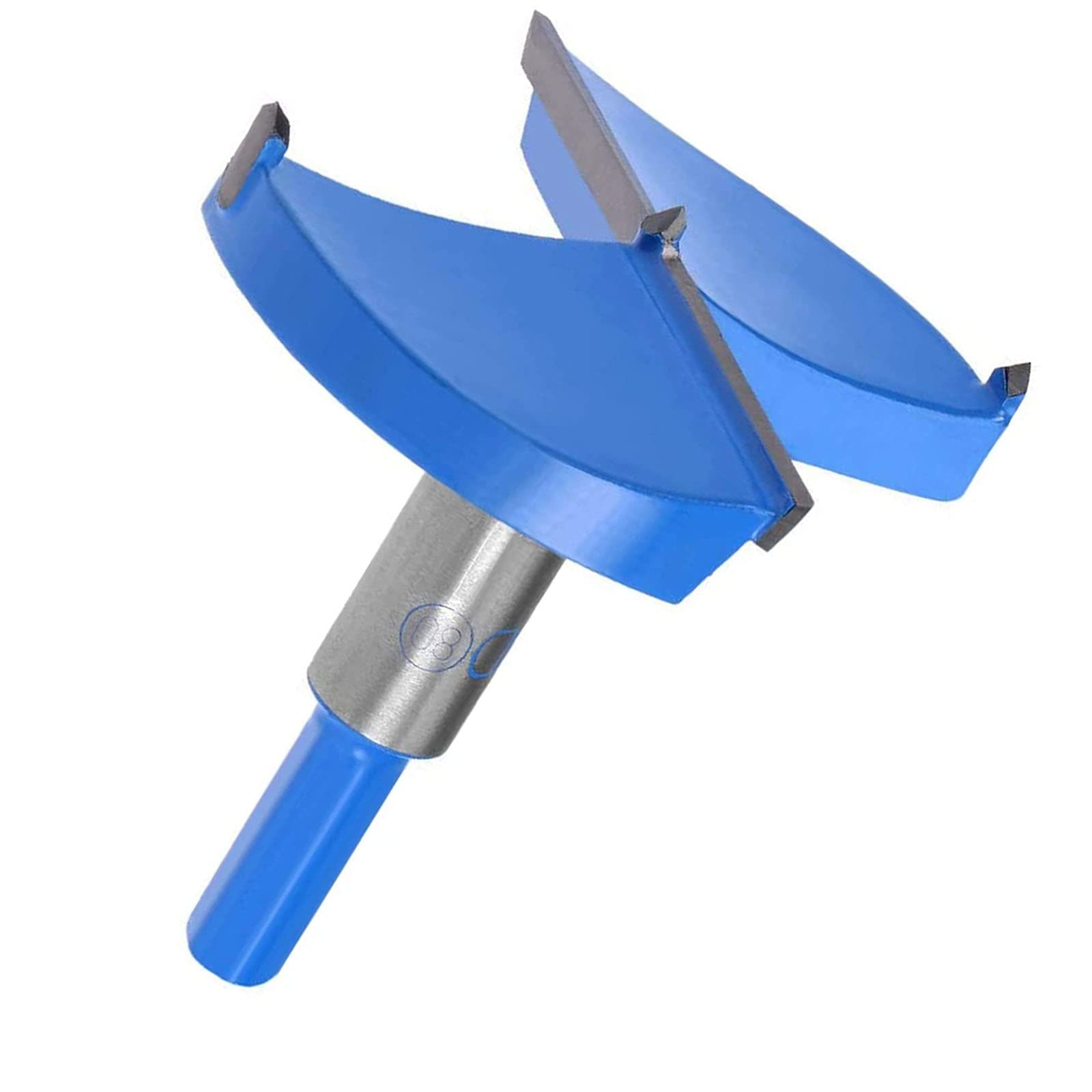 TA-VIGOR Forstner Drill Bit 80mm, Tungsten Carbide Wood Hole Saw Auger Opener for Woodworking Hinge Hole Drilling Boring Bit Cutter Blue