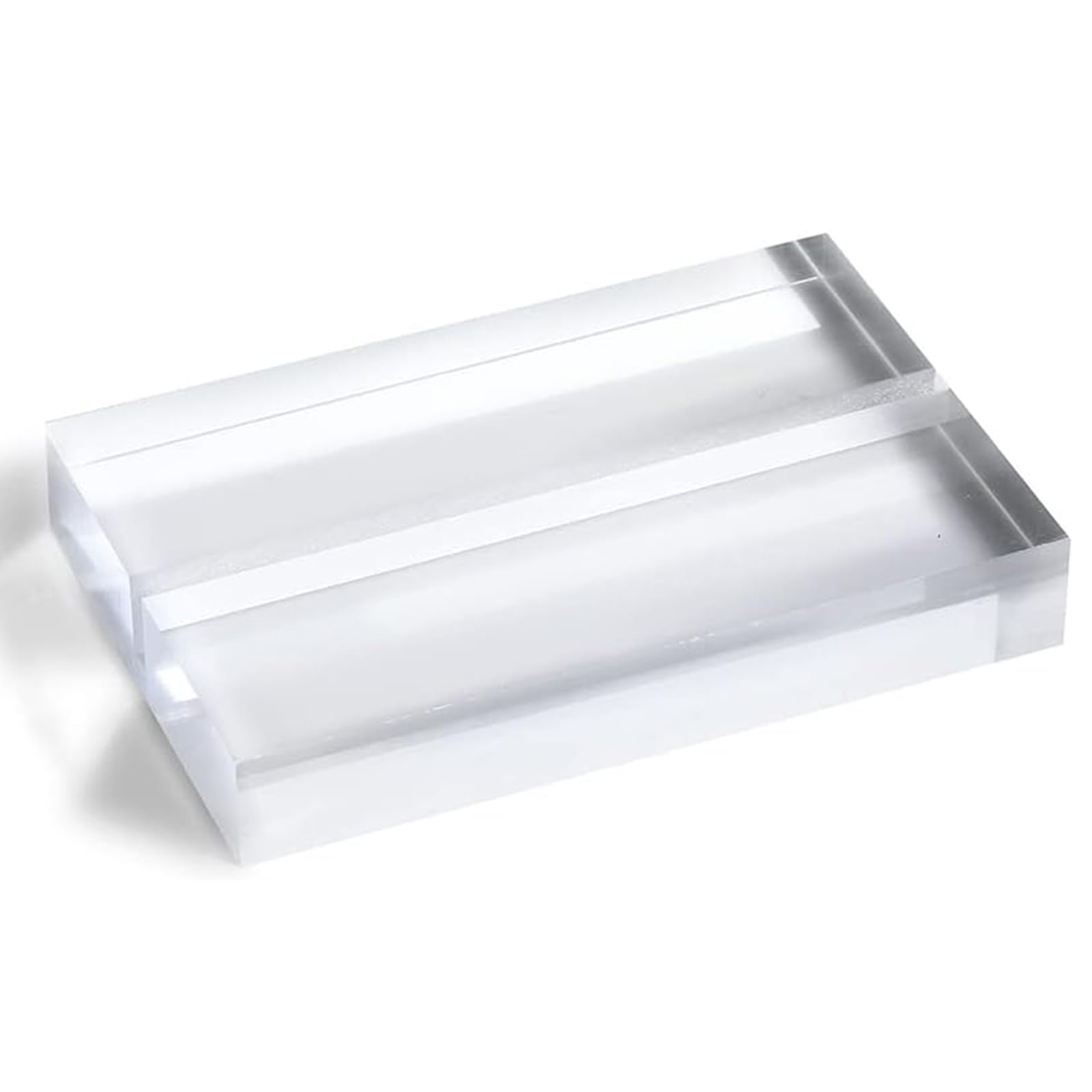 Photo 1 of SOFARKKT 3" Clear Acrylic Stand, 10 Pack Table Sign Holders with 3mm Slot, Multi-Purpose Place Card Sign Base for Wedding Birthday Exhibition Office Cafe Restaurant Perfect Table Decorations