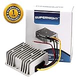 SUPERNIGHT DC/DC Waterproof Converter Regulator 48V Step Down to 12V 10A 120W for Golf Cart Power Module and Club Car