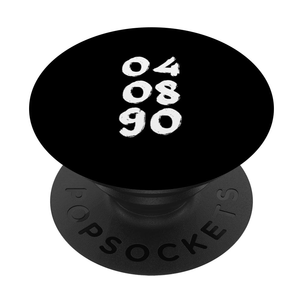 04.08.90 - Birthdate Design with Birth Day.Month.Year PopSockets Swappable PopGrip