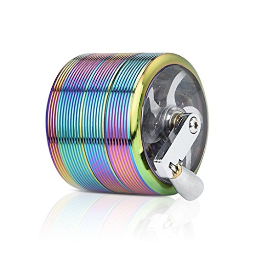 Snowfoller Herb Spice Tobacco Grinder 4-layer 6-Blades/Sharp Teeth 61mm Metal Herb & Spice Mills Spice Graters