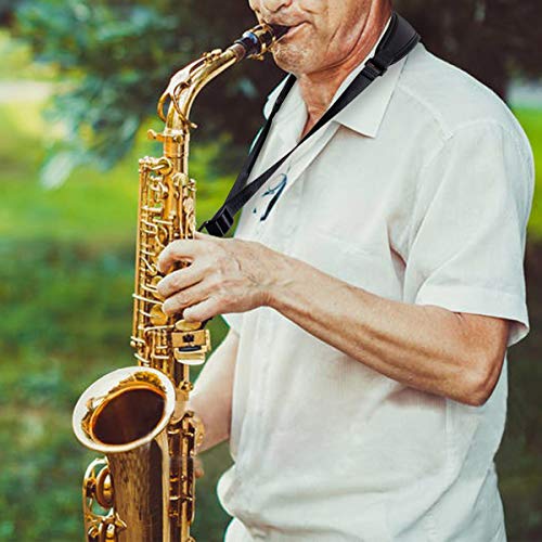 image for Saxophone Neck Strap for Soprano Tenor Alto Baritone Sax Black By Kmis