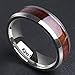 King Will NATURE 7MM Titanium Ring Koa Wood Inlay Comfort Fit Wedding Band For Men Women