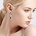 EleQueen Women's Austrian Crystal Art Deco Tear Drop Dangle Earrings Clip-on Gold-tone Sapphire Color