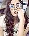 SOJOS Round Women Eyeglasses Fashion Eyewear Optical Frame Clear Glasses SJ5969 with Leopard Print Frame/Gold Temple