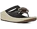 FitFlop Women's Rosita IMI-Leather Toe-Thong Sandals Flip Flop, Black, 7 M US