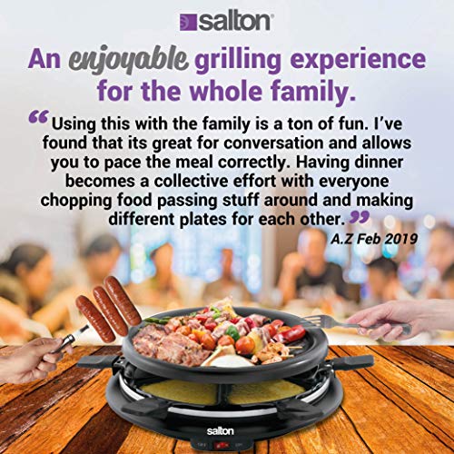 Party Grill & Raclette by Salton 6Person Smokeless Indoor Grill
