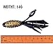 Sougayilang Fishing Lure with Jig Hooks - 6Pcs Soft Bait Plastic Worm Shrimp Fishing Lures for Trout Bass Salmon Freshwater Saltwater Fishing