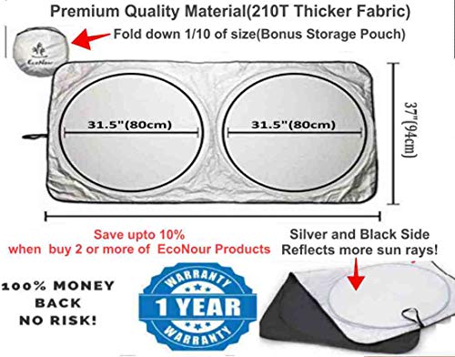 2 EcoNour+Car+Windshield+Sun+Shade