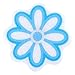 SlipX Solutions Adhesive Daisy Bath Treads Add Non-Slip Traction to Tubs, Showers, Pools, Boats, Stairs & More (6 Pieces, Reliable Grip, Blue)