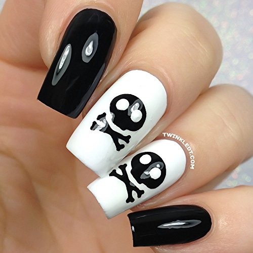 Skull Nail Vinyls By Twinkled T - 1 Sheet of 24 Vinyls