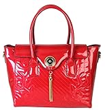 Rimen & Co. Shiny Patent PU Leather Floral Print Tote Womens Purse Handbag LP-2508 LP-2528 LP-2526