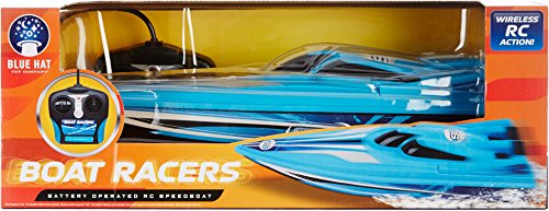 Boat racers battery operated rc speedboat, dual propeller, assort…