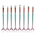 Loyalt Mermaid Makeup Brushes Set Chubby Fish Foundation Brush with Box 15pcs Soft Nylon Bristles Beauty Make Up Kits Face Blush Concealer Eye Lip Cosmetic Tools - Green Gradient