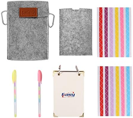 Felt Carrying Case for HP Sprocket Portable Photo Printer Grey, with Photo Album and Multicolor Doodle Pens