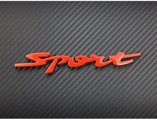 JILLS PRODUCTS SPORT three-dimensional emblem Red 138mm Ã— 23mm Alto Atenza Wagon R Hustler move Tant N-ONE N-BOX Hijet EVERY X-TRAIL CX-5 Jimny Pajero Mini Corolla Legacy Forester Hiace Impreza