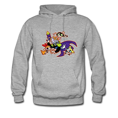MsMr Men's Custom Powerpuff Girls Hoodie Grey S