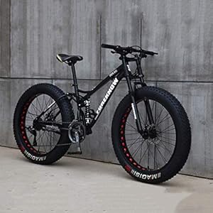 RLF LF Fat Tire Mens Mountainbike, MTB Fiets Mannen Vrouwen Student Variabele Snelheid Fiets, 24 Inch 7/21/24/27 Speed…