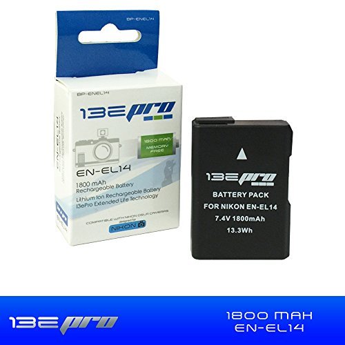 I3ePro Nikon EN-EL14 Battery for Nikon D3100, D3200, D3300, D5100, D5200, D5300, D5500, DF, Coolpix P7000, P7100, P7700, P7800 DSLR Cameras I3ePro Nikon EN-EL14 Battery for Nikon D3100, D3200, D3300, D5100, D5200, D5300, D5500, DF, Coolpix P7000, P7100, P7700, P7800 DSLR Cameras