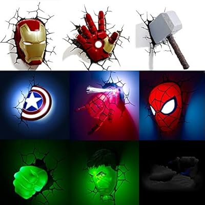 lampara led pared superheroes thanos