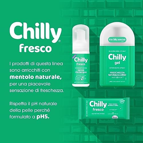 Salviettine Fresco, Salviette Igiene Intima, Azione Protettiva con Mentolo Naturale, Per Uso Quotidiano, Clinicamente Testato, pH 5, 1 Confezione da 12 Salviettine