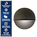 Moonrays 95732 Low Voltage Outdoor wall mounted Sconce Light, With Round Metal Surface, 7 Watts, Constructed From Durable Diecast metal With Black Finish