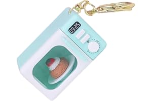 Creative Microwave Keychain Interactive ' s Toy with LED Light Sound Effects Gold Lobster Clasp for Adults Led Light Up Chain