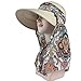 Lanzom Women Lady Wide Brim Cap Visor Hats Sun Protection Summer Sun Hats (Beige)