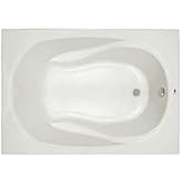 PROFLO PFS6042A Lansford 60" x 42" Drop In Acrylic Soaking Tub with Reversible Drain and Overflow - White