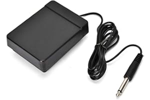 SIMLUG Keyboard Sustain Pedal, Sustain Single Pedal, for Electronic Keyboard Digital Piano, 6.35 Foo