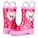 Hasbro Kids Girls' My Little Pony Rainbow Character Printed Waterproof Easy-On Rubber Rain Boots (Toddler/Little Kids)