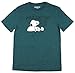 Peanuts Snoopy Please Don't Make Me Do Stuff Graphic T-Shirt (Teal, Medium)